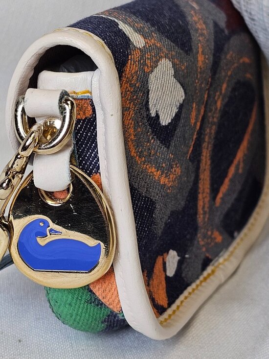 Dooney & Bourke Handbags - Dooney & Burke Multicolor Abstract Denim Wristlet – Rare Y2K Style Blue duck